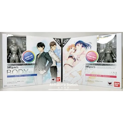 Zestaw SHFiguarts Body Chan DX w kolorze szarym, wersja OPEN BOX, Bandai 2017 Black Cat